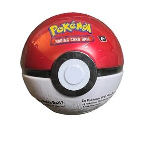 Pokémon TCG PokeBall D24 Tin - 3 Booster Packs + 1 Coin! New, Sealed Dent On Tin
